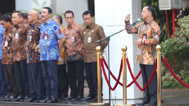 Mendagri Tito Karnavian Saat Memberikan Kata Sambutan (Foto Puspen Kemendagri)