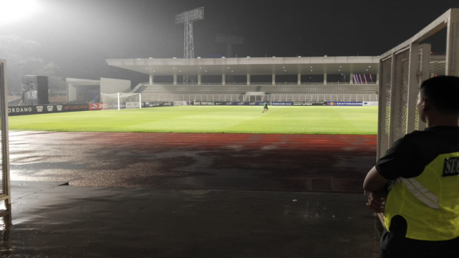 Satu Hari jelang pertandingan Timnas Indonesia U19 Tidak Bisa latihan  (foto : Abdul Azis)