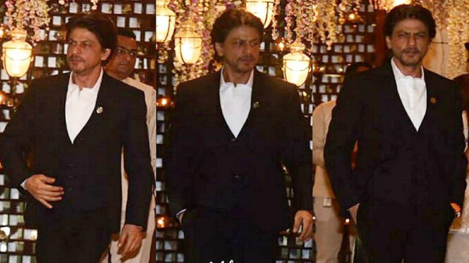 Shah Rukh Khan Dibilang Sudah Tua Saat Kondangan di Rumah Konglomerat (Foto @viralbhayani)