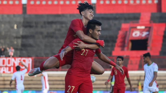 Gol timnas U-23 Indonesia diciptakan oleh Muhammad Rafli pada menit ke-9