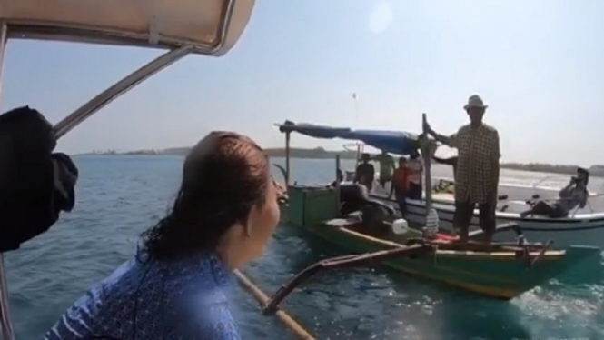 susi kejar nelayan di laut