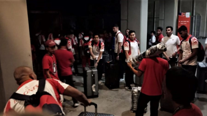 Kontingen Indonesia tiba di Manila mendapatkan pelayanan kurang baik dari panitia Sea games 2019 Filipina (foto : istimewa)