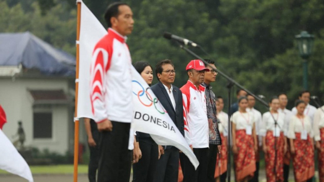 Jokowi lepas kontingen SEA Games 2019, minta Indonesia masuk 2 besar