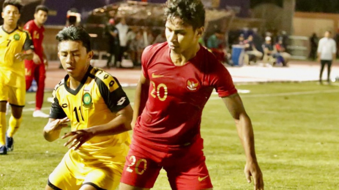 Tiga dari delapan gol Timnas Indonesia U-23 ke gawang Brunei Darussalam diborong Osvaldo Haay pada menit ke-11, 46', dan 72'