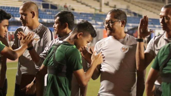 Pelatih Timnas Indonesia U-23, Indra Sjafri mengaku bersyukur usai lolos ke babak semifinal