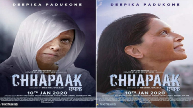 Deepika Padukone Terlihat Rentan dan Kuat di Poster Terbaru 'Chhapaak' (Foto Kolase)
