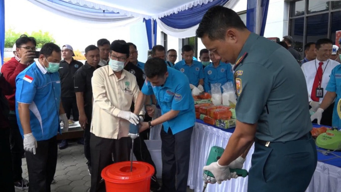 BNN Sumatera Selatan Musnahkan Sabu Seberat 79 Kilogram