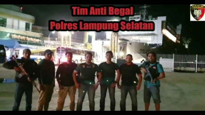 Team Anti Begal Polres Lampung Selatan Siap Amankan Perayaan Natal dan Tahun Baru (Foto Tangkap Layar Youtube)