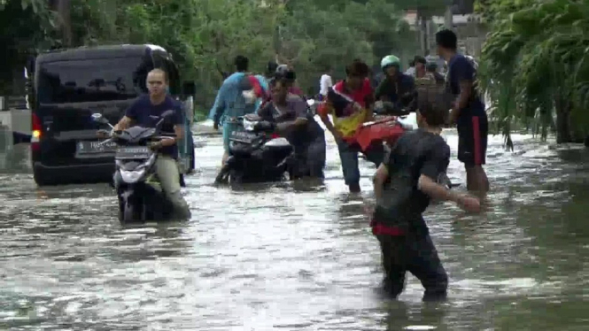 Ratusan Rumah di Komplek Duta Bandara Permai Tangerang, Banten, Kebanjiran