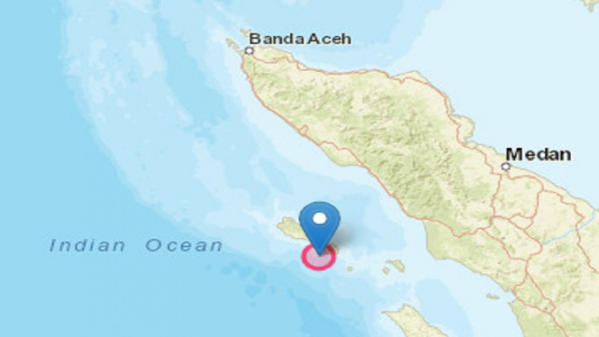 Gempa berkekuatan Magnitudo 6,4 terjadi di Barat Daya Pulau Sinabang, Kabupaten Simeulue, Aceh, Selasa (7/1/2020) pukul 13.05 WIB.