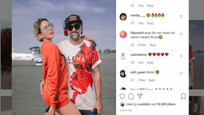Aktor Jeremy Thomas Pose Memegang Bokong Nikita Mirzani, Netizen: Tangannya Om (Foto Tangkap Layar Instagram)