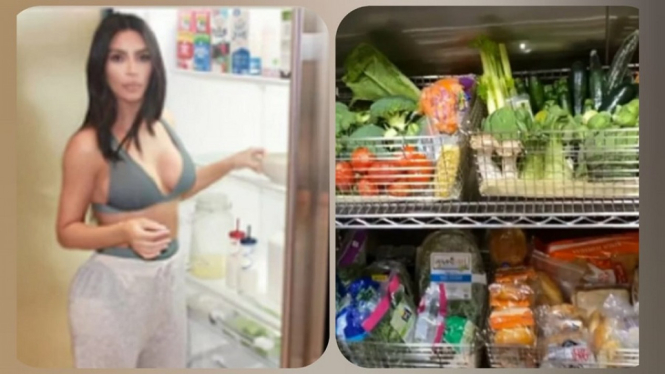 Kim Kardashian Beberkan Isi Kulkas Raksasa dan Dapurnya Berlimpah untuk Menjawab Nyinyir Netizen (Foto Kolase)