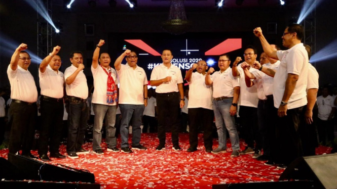 Mensos Luncurkan Resolusi 2020 dan Slogan “HADIR” (Foto ANTVKLIK/Shandi)