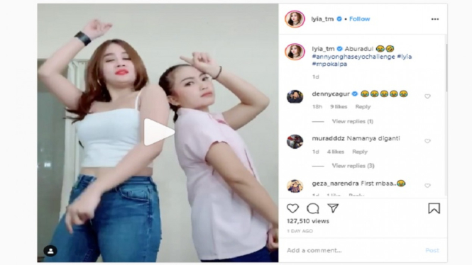 Pedangdut Lia Amelia 'Ex-Trio Macan' Beraksi di TikTok, Netizen Patah Iman Liat Beginian (Foto Tangkap Layar Instagram @liya_tm)