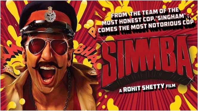 Mega Bollywood ANTV bakal Tayangkan Film Tentang Polisi Korup yang Insaf 'Simmba' (Foto Poster Fim)
