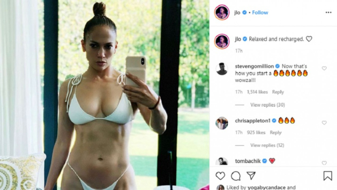 Jennifer Lopez Pamer Tubuh Seksi dan Kencang di Usia 50 Tahun, Ini Rahasianya!