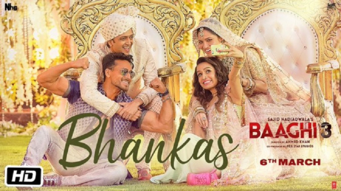 Aktor Bollywood Tiger Shroff Memilih Lagu ‘Bhankas’ untuk Film ‘Baaghi 3’ (Foto Twitter)
