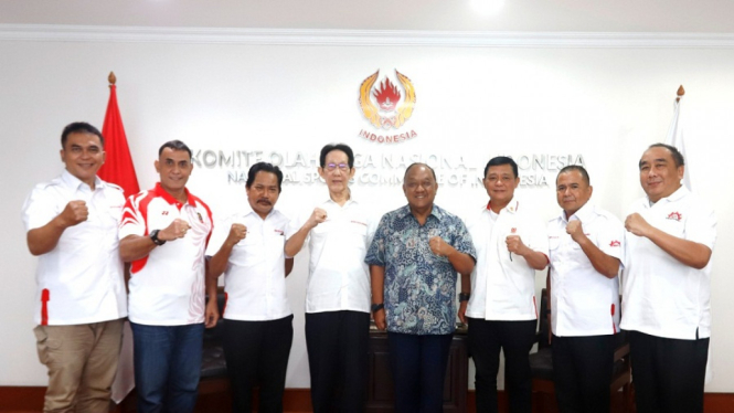 Pengurus Pusat Modern Pentathlon Indonesia (PP MPI) beraudiensi dengan Ketua Umum KONI Letjen(Purn) Marciano Norman