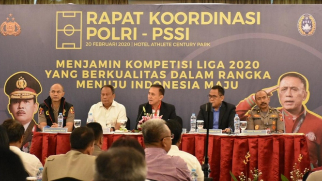 Rakor PSSI dan Polri jelang Liga 1 2020