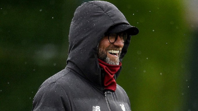 Jurgen Klopp memimpin latihan jelang Liverpool bertandang ke Vicarage Road, markas Watford di pekan ke-28 Liga Inggris