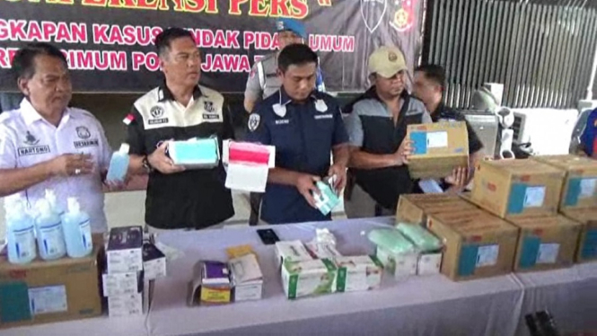Polda Jateng Bongkar Penimbunan Masker dan Cairan Antiseptik, 3 Orang Ditangkap