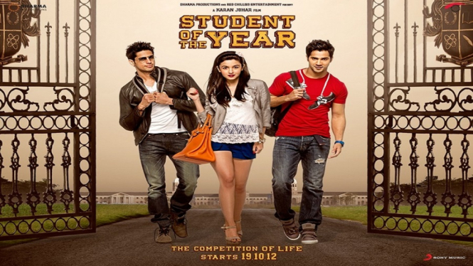 Alia Bhatt Diperbutkan Dua Pria Tampan dalam Mega Bollywood ANTV 'Student of the Year' (Foto Poster Film)