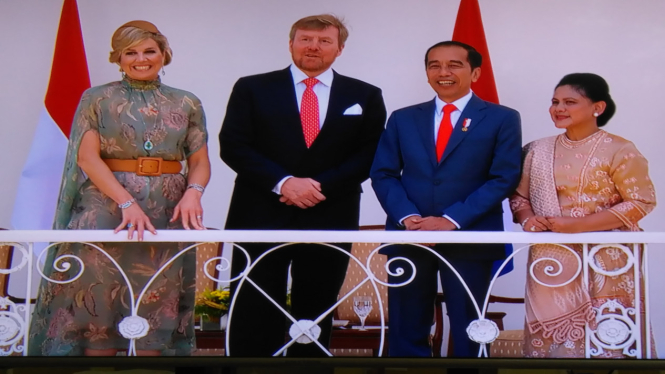 Presiden Jokowi Terima Raja dan Ratu Belanda di Istana Bogor