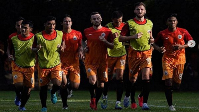 Persija latihan jelang Persiapan lawan Bhayangkara FC