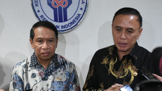 Ketum PSSI dengan Menpora 1