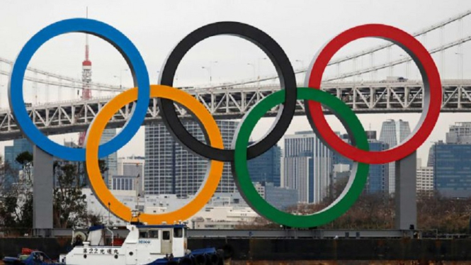 logo olimpiade di tokyo foto reuters