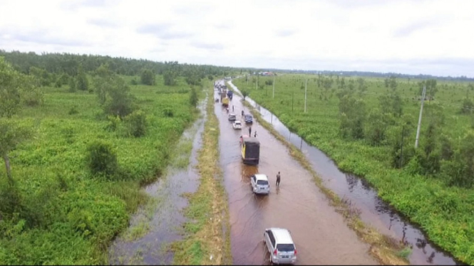 Sudah Sepekan, Jalan Trans Kalimantan Masih Terendam Banjir