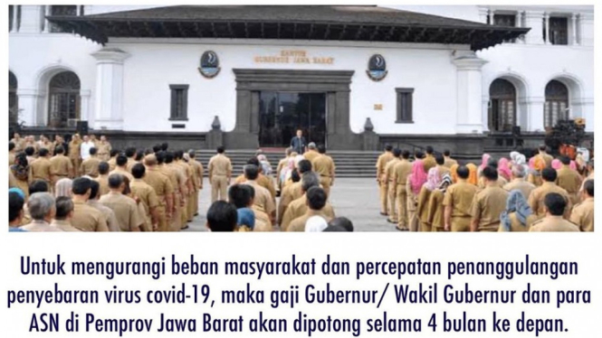 Gaji Ridwan Kamil dan PNS Jabar akan Dipotong Demi Tanggulangi Wabah Corona (Foto Instagram @ridwankamil)