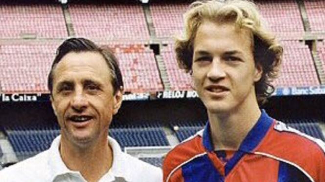 Johan Cruyff bersama sang putra, Jordi Cruyff