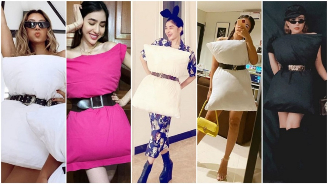 5 Selebritis Ikutan Pillow Challenge, Siapa Paling Gaya? (Foto: Instagram)