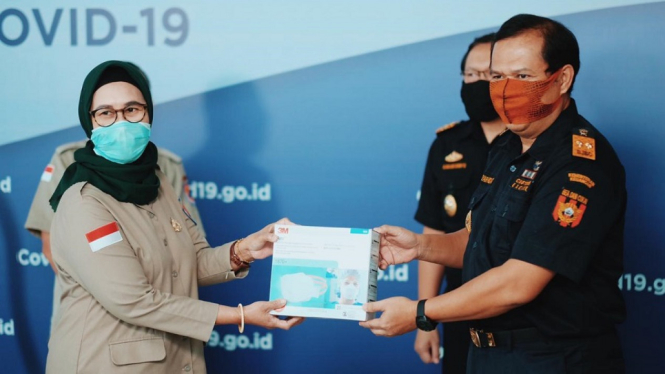 Bea Cukai Hibahkan Puluhan Ribu Masker Type N95 untuk BNPB (Foto Istimewa)