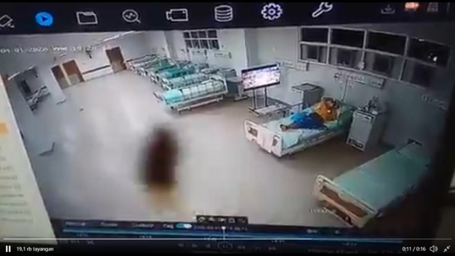 Video Viral Penampakan Hantu di Ruang Isolasi Pasien Covid-19 (Foto Tangkap Layar Video Twitter)
