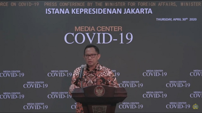 Mendagri Tentang Sinergi Antara Pemerintah Pusat dan Daerah untuk Mengurangi Covid-19 (Foto Tangkap Layar Youtube @MoFA Indonesia)