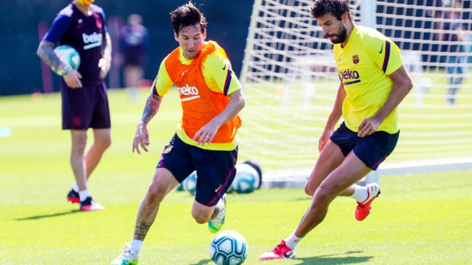 Jelang Liga Spanyol lanjut Juni 2020, Barcelona mulai latihan tanpa jaga jarak pemain