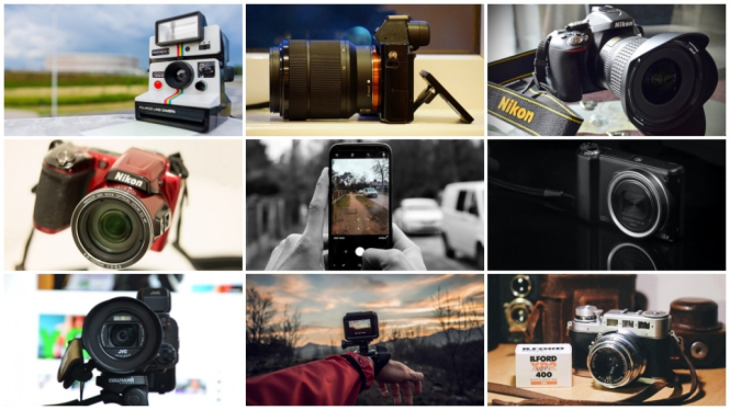 collage jenis kamera