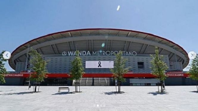 Atletico Madrid Stadion Wanda Metropolitan Depan
