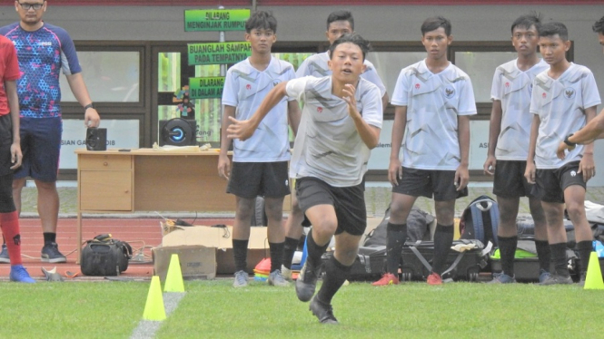 Pemain Timnas U16 TC Tahap 3 di Bekasi a