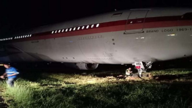 Pesawat Garuda di Makassar Keluar Lintasan Saat Hendak Lepas Landas (Foto Istimewa)