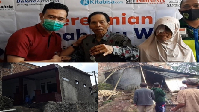 Bakrie Amanah Dirikan Rumah dan Operasi Mata Nenek Pemulung Gabah