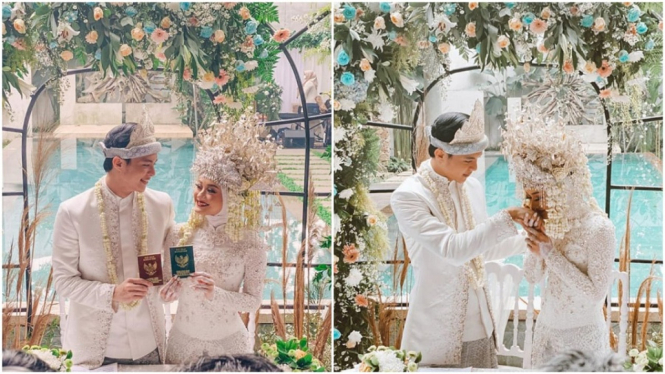 Resmi Jadi Suami Istri, Begini Cerita Cinta Dinda Hauw dan Rey Mbayang (Foto: Instagram)