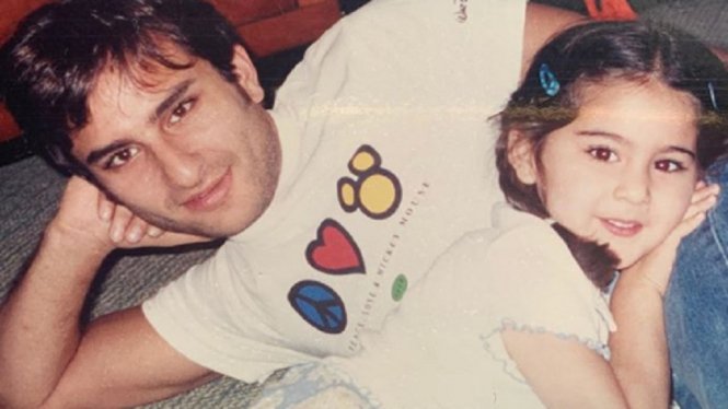 Unggahan Foto Sara Ali Khan yang Paling Emosional Saat Bersama Ayahnya (Foto Instagram)