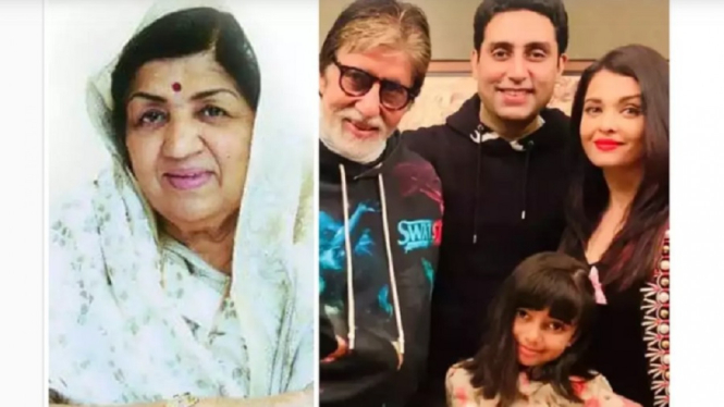 Ratu Dangdut Dunia Lata Mangeshkar Berdoa untuk Kesembuhan Amitabh Bachchan (Foto Kolase TOI)