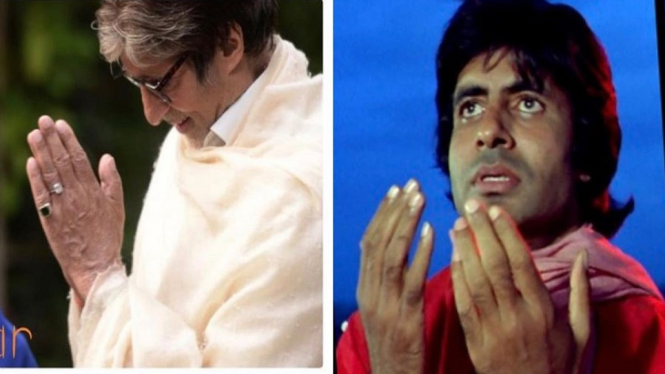 Amitabh Bachchan Membantah Dirinya Telah Dinyatakan Negatif Covid-19 (Foto Kolase)