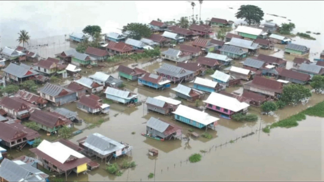 Banjir Masih Melanda Sidrap, Sulsel, Ketinggian Air Capai 4 Meter