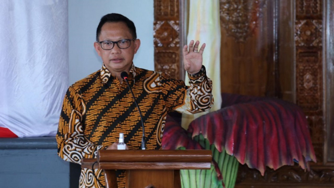 Mendagri Minta Kepala Daerah Gaungkan Proteksi Diri dengan Masker (Foto Puspen Kemendagri)