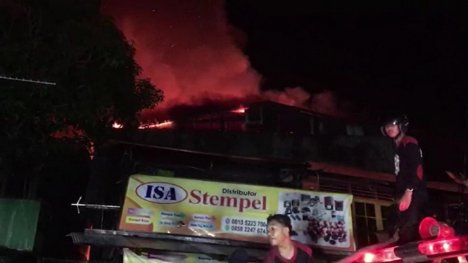 kebakaran belasan rumah di Samarinda